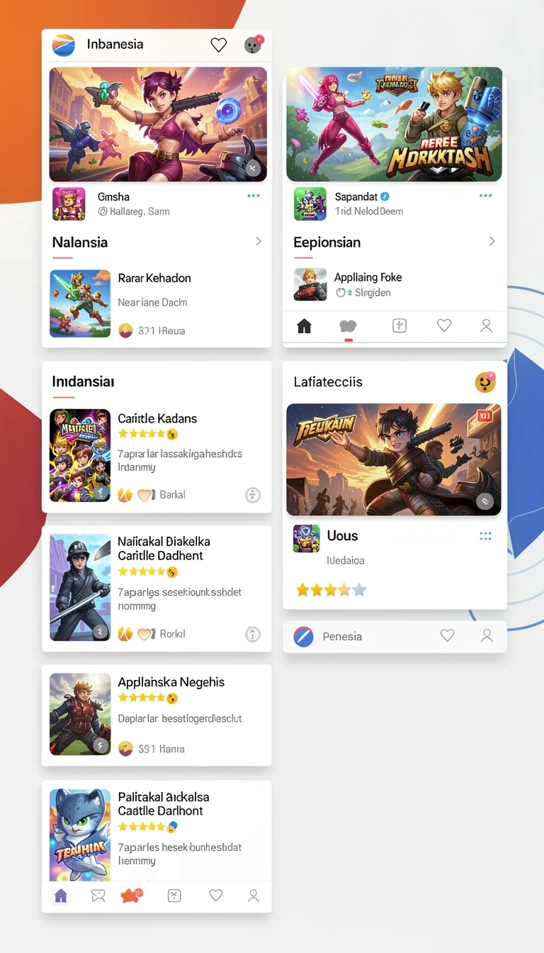 Beragam pilihan permainan menarik dalam aplikasi Cara Download dan Instal serubet di Android.