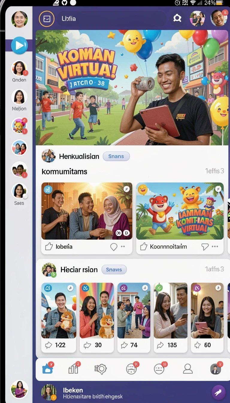 Beragam pilihan permainan menarik dalam aplikasi Aplikasi hitnspin Ringan untuk Android.